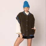 Wholesale do Everything Love Sherpa Varsity Vest Button Up Closure Pockets One F