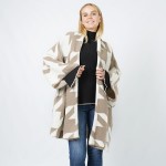 Wholesale knit Houndstooth Kimono One Fits Most Polyester