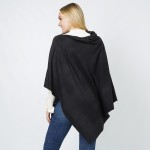Wholesale soft Knit Poncho One Fits Most Acrylic