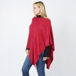 Wholesale soft Knit Poncho One Fits Most Acrylic