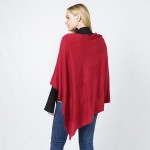 Wholesale soft Knit Poncho One Fits Most Acrylic