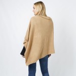 Wholesale soft Knit Poncho One Fits Most Acrylic