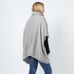 Wholesale soft Knit Turtleneck Poncho One Fits Most Polyester