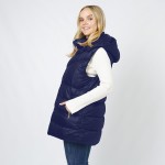 Wholesale long Puffer Vest Collar Pockets One Fits Most Polyester