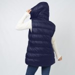 Wholesale long Puffer Vest Collar Pockets One Fits Most Polyester