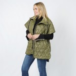 Wholesale puffer Poncho Full Zipper Pockets One Fits Most Polyester