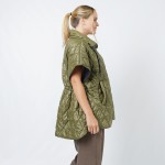 Wholesale puffer Poncho Full Zipper Pockets One Fits Most Polyester