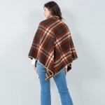 Wholesale bordered Ruana Wrap One Fits Most Polyester