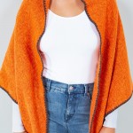 Wholesale bordered Ruana Wrap One Fits Most Polyester