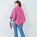 Wholesale bordered Ruana Wrap One Fits Most Polyester
