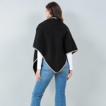 Wholesale bordered Ruana Wrap One Fits Most Polyester
