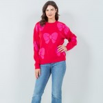 Soft Knit 'All Over Bow Print' Sweater (6 Pack)

- Crew Neckline
- Cuffed Sleeve
- Long Sleeve
- 85% Acrylic
- 15% Polyester