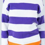 Wholesale oversized Knitted Stripe Sweater Pack Crew Neckline Cuffed Sleeve Long