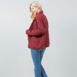 Wholesale quilted Shacket Side Pockets Button Closure Cotton Polyester