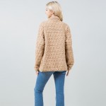 Wholesale quilted Shacket Side Pockets Button Closure Cotton Polyester