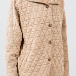 Wholesale quilted Shacket Side Pockets Button Closure Cotton Polyester