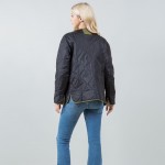 Wholesale quilted Puffer Shacket Open cuffed sleeves Two border accent Polyester