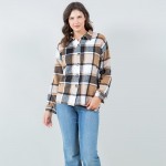 Wholesale soft Knit Button Down Shacket Cuffed sleeves Soft textured outside wov