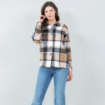 Wholesale soft Knit Button Down Shacket Cuffed sleeves Soft textured outside wov