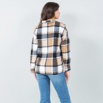 Wholesale soft Knit Button Down Shacket Cuffed sleeves Soft textured outside wov