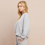 Wholesale women s Relaxed Ribbed Corduroy Long Sleeve Top Pack Relaxed Fit Cordu