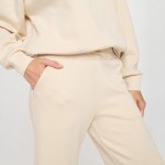 Wholesale women s Rise Cropped Straight Leg Scuba Pants Pack Adjustable Drawstri
