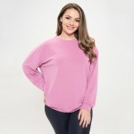 Wholesale women s Plus Sofie Soft Modal Scuba Oversized Crew Top Pockets Pack Cr