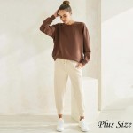 Wholesale women s Plus Sofie Soft Modal Scuba Oversized Crew Top Pockets Pack Cr