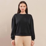Wholesale women s Sofie Soft Modal Scuba Cropped Crew Top Pack Crewneck Cropped