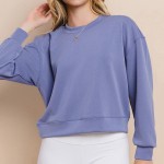 Wholesale women s Sofie Soft Modal Scuba Cropped Crew Top Pack Crewneck Cropped