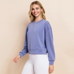 Wholesale women s Sofie Soft Modal Scuba Cropped Crew Top Pack Crewneck Cropped