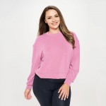 Wholesale women s Plus Sofie Soft Modal Scuba Cropped Crew Top Pack Crewneck Cro