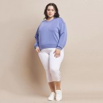 Wholesale women s Plus Sofie Soft Modal Scuba Cropped Crew Top Pack Crewneck Cro