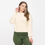 Wholesale women s Plus Sofie Soft Modal Scuba Cropped Crew Top Pack Crewneck Cro
