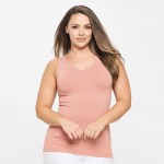 Wholesale lady s Plus V U Neckline Reversible Seamless Tank Shoulder Straps Back