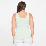 Wholesale lady s Plus V U Neckline Reversible Seamless Tank Shoulder Straps Back
