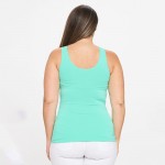 Wholesale lady s Plus V U Neckline Reversible Seamless Tank Shoulder Straps Back