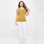 Wholesale lady s Plus V U Neckline Reversible Seamless Tank Shoulder Straps Back
