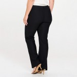 Wholesale women s Plus Straight Leg Ponte Pants Pack Front Pockets Elastic Waist