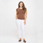 Wholesale women s Plus Seamless Crew Neck Short Sleeve Top Crew Neck Seamless Te