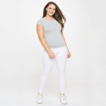Wholesale women s Plus Seamless Crew Neck Short Sleeve Top Crew Neck Seamless Te