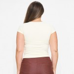 Wholesale women s Plus Seamless Crew Neck Short Sleeve Top Crew Neck Seamless Te
