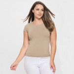 Wholesale women s Plus Seamless Crew Neck Short Sleeve Top Crew Neck Seamless Te