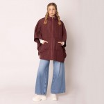 Wholesale do Everything Love Quilted Poncho Hood Zipper Closure One Fits Most Po