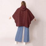 Wholesale do Everything Love Quilted Poncho Hood Zipper Closure One Fits Most Po