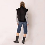 Wholesale do Everything Love Faux Suede Vest Fleece Edges Vegan Leather Buckle D