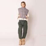 Wholesale do Everything Love Collar Puffer Knit Vest Full Zipper Closure Two Sid