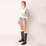 Wholesale do Everything Love Collar Puffer Knit Vest Full Zipper Closure Two Sid