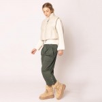 Wholesale do Everything Love Puffy Vegan Leather Cropped Vest Snap Button Zip Cl