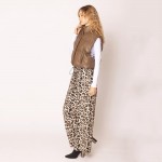 Wholesale do Everything Love Puffy Vegan Leather Cropped Vest Snap Button Zip Cl